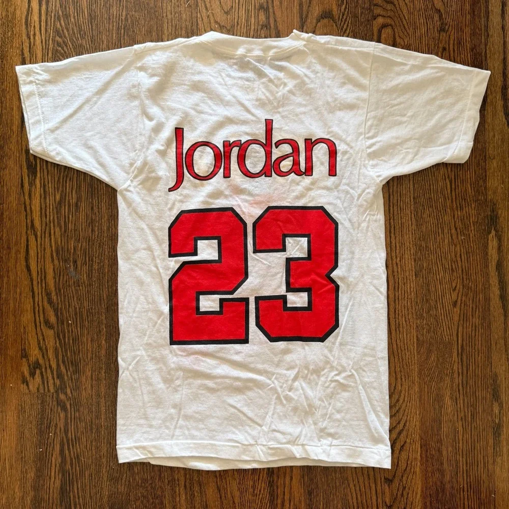 Vintage 90's Air Jordan T Shirt Size Small Michael Jordan #23‎ RARE Tee